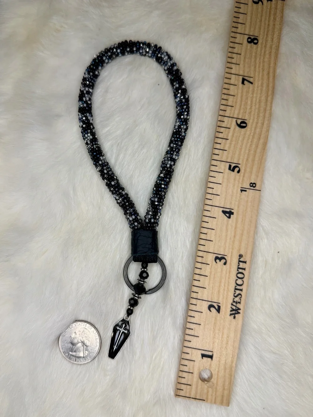 Halloween Theme Keychain with Coffin Charm - “Graveyard”